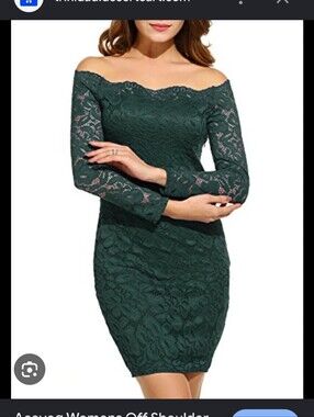 Emerald Green Lace Bodycon Off The Shoulder Dress